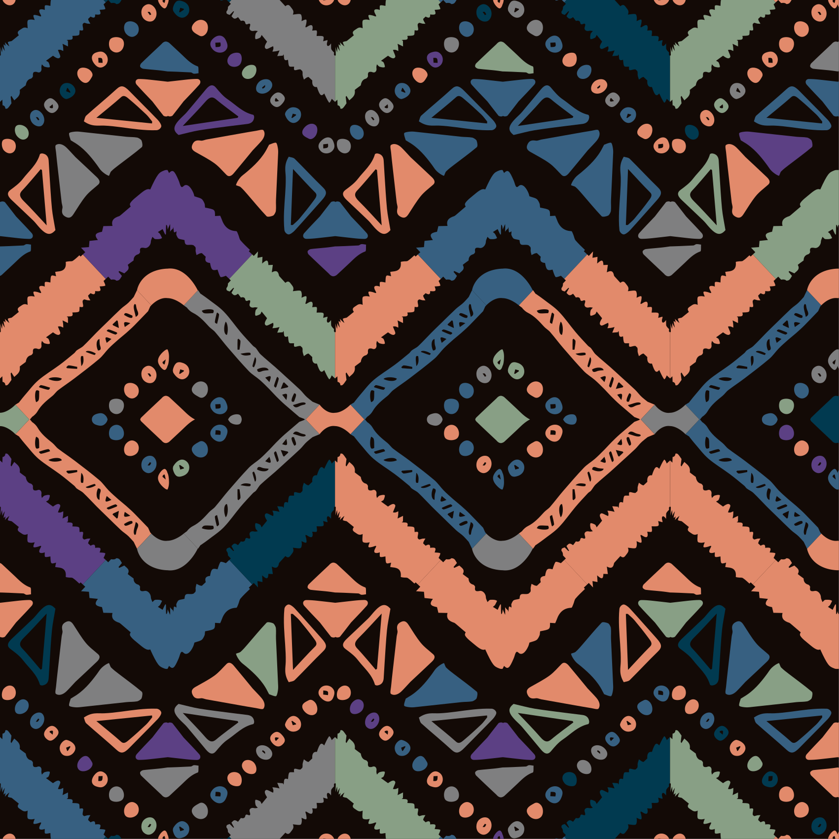 Geometrinių spalvų sekcijos skandinaviski kilimai - „Tenstickers“