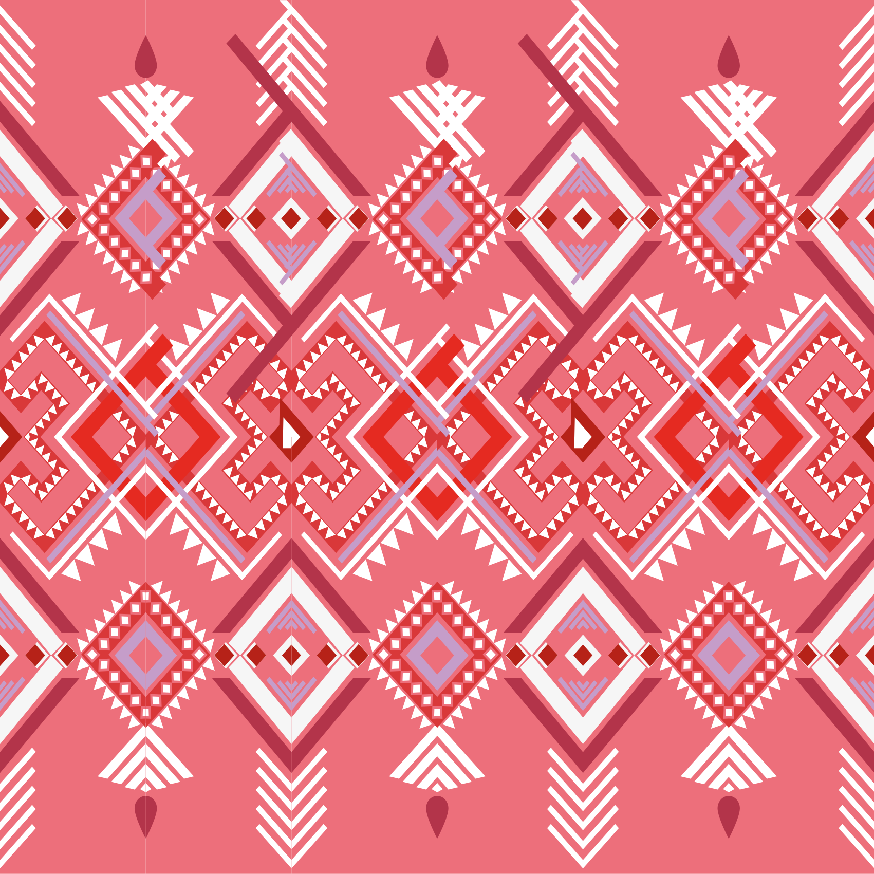 Genčių rašto mozaika etninis vinilinis kilimas - „Tenstickers“