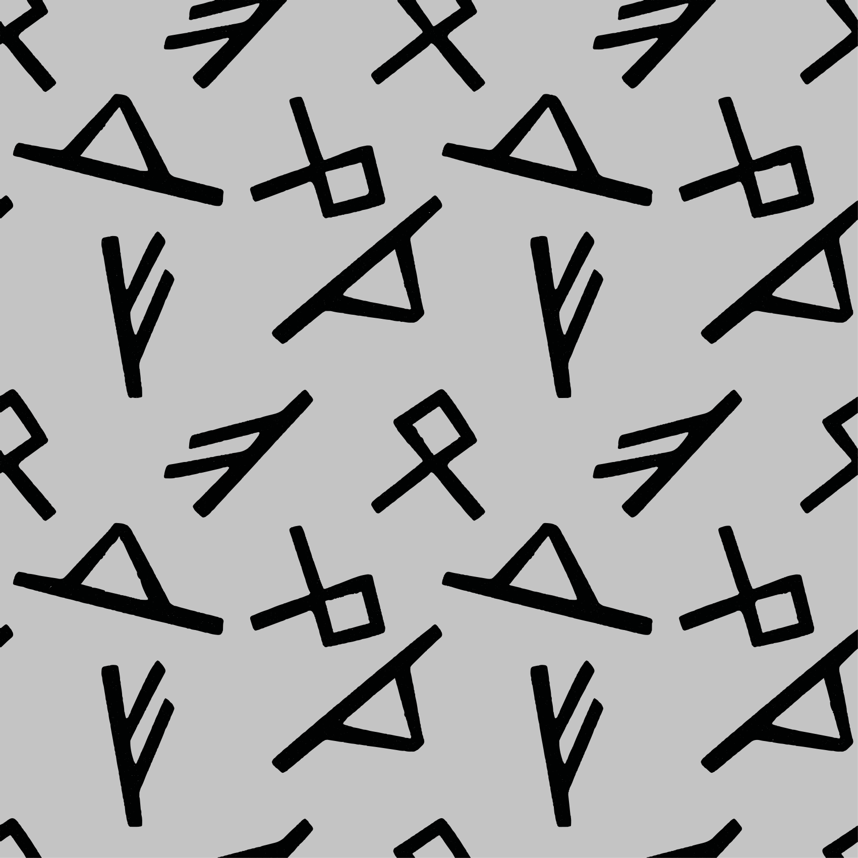 Stilingos juodos formos geometriniai kilimas - „Tenstickers“