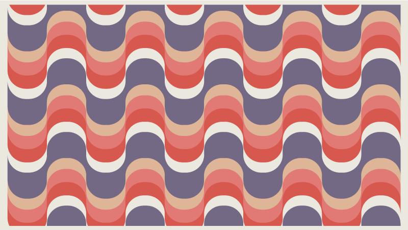 Geometriniai kilimas banguojanti spalvų paletė - „Tenstickers“