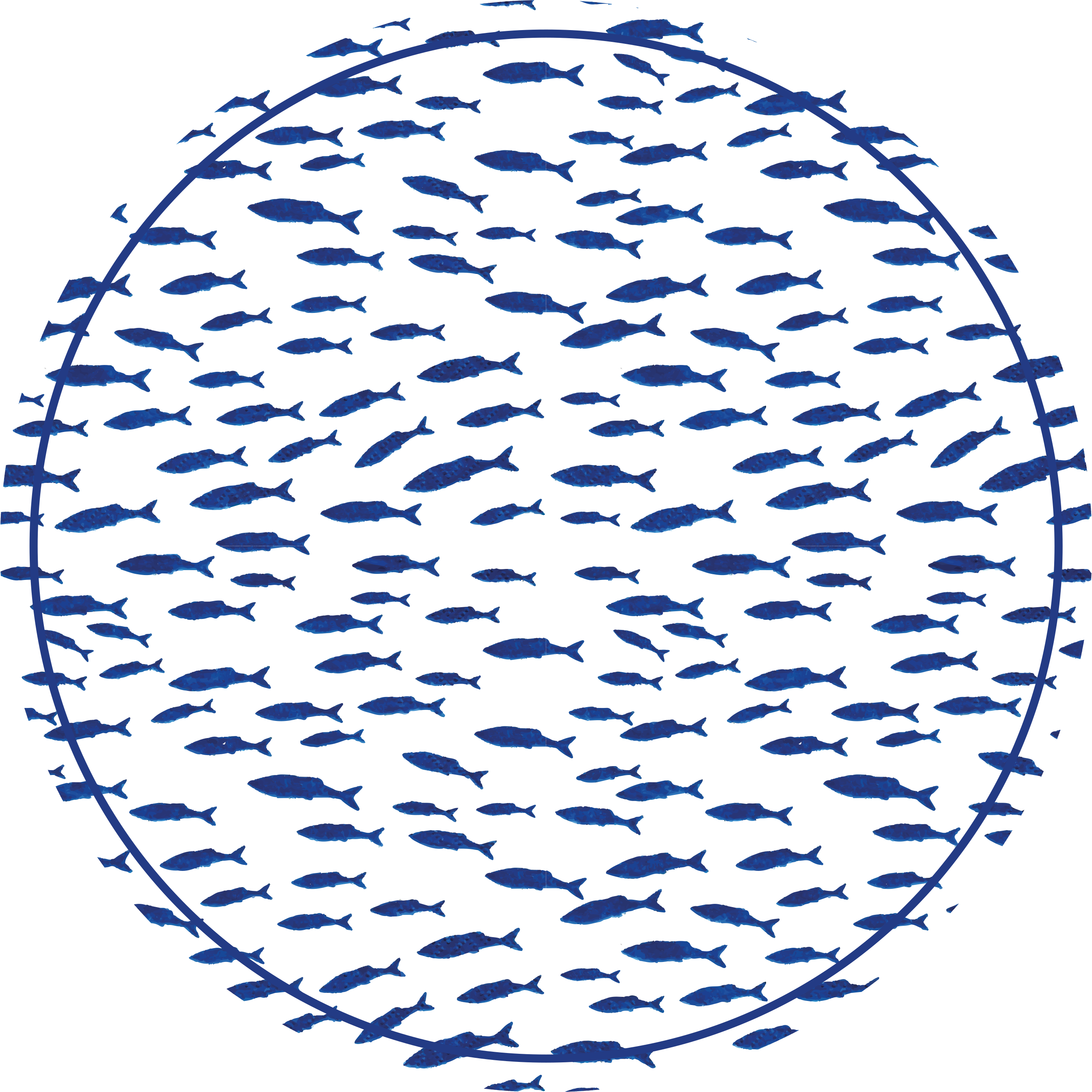 žuvų būrys gyvūnų spaudos vinilo kilimėlis - „Tenstickers“