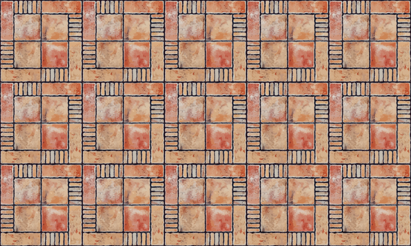 Vinyliniai kilimas su plytelių imitacija kryžminiais raštais - „Tenstickers“