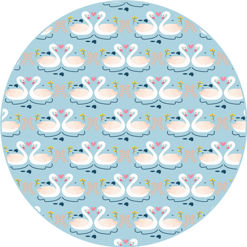 žavingas gulbės raštas gyvūnų vinilo kilimėlis - „Tenstickers“