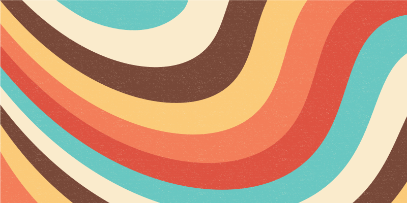 Retro bangų raštas modernus vinilinis kilimas - „Tenstickers“