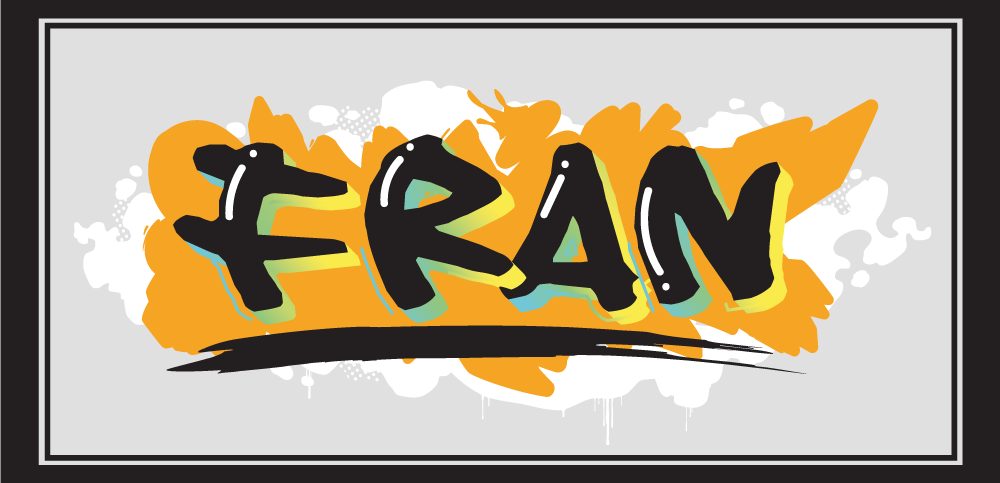 Vardų menas vinyl kilimėlis su vardu - „Tenstickers“