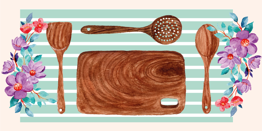 Mediniai indai su gėlėmis akmens kilimasplytelės - „Tenstickers“