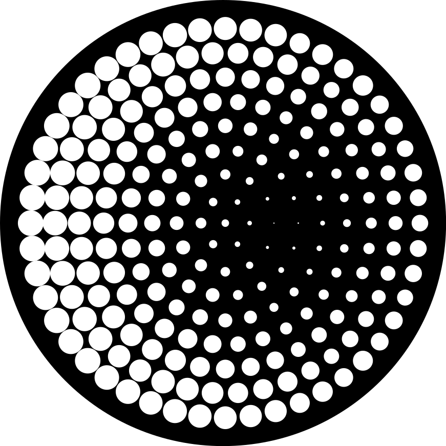 Baltų taškų apskritimai ant juodo senovinio stalo padekliukai - „Tenstickers“