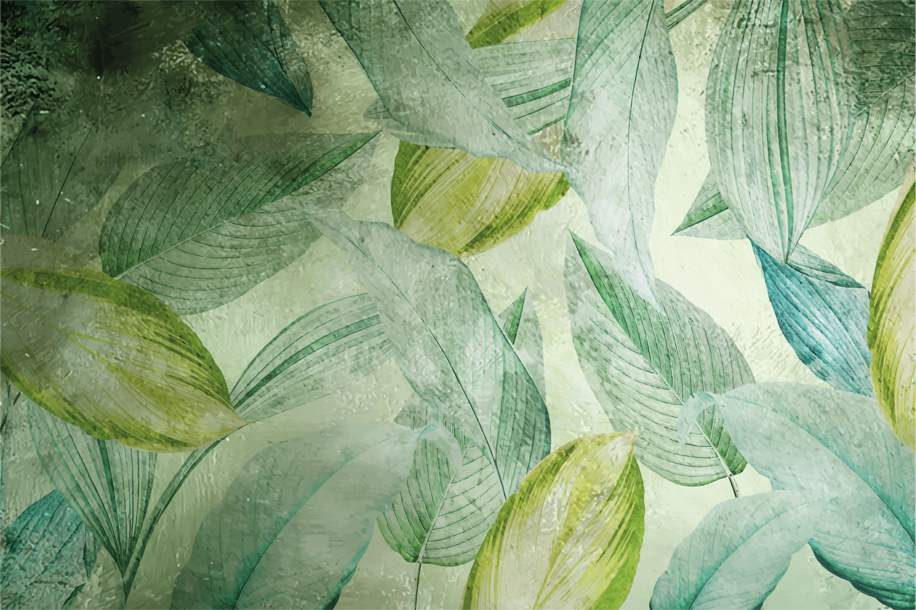 Ryškus žalumos motyvas gamtos vinilinis kilimas - „Tenstickers“