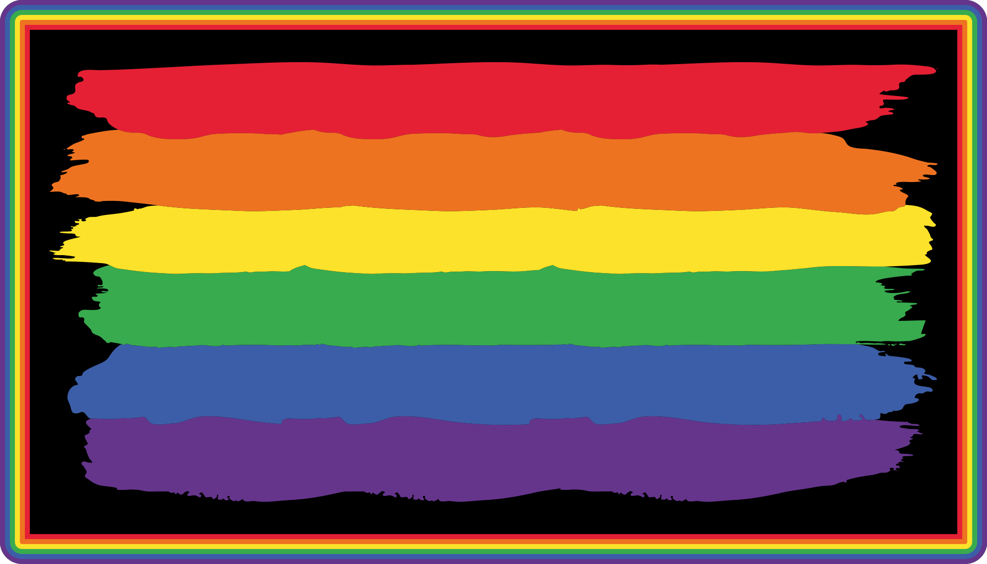 Spalvingos vaivorykštės juostelės dryžuotas vinilo kilimas - „Tenstickers“