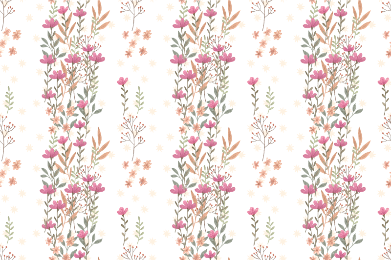 Gėlių rašto kilimėlis su gėlių motyvais - „Tenstickers“