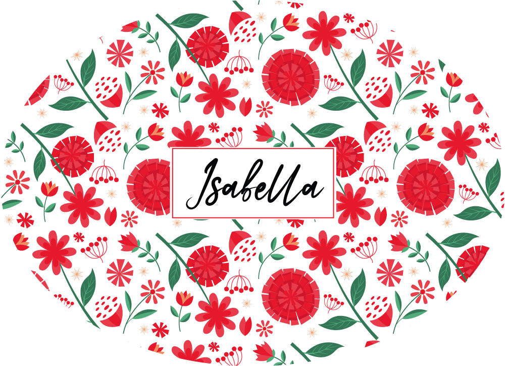 Vinilo kilimėlis miegamajam su raudonomis gėlėmis - „Tenstickers“