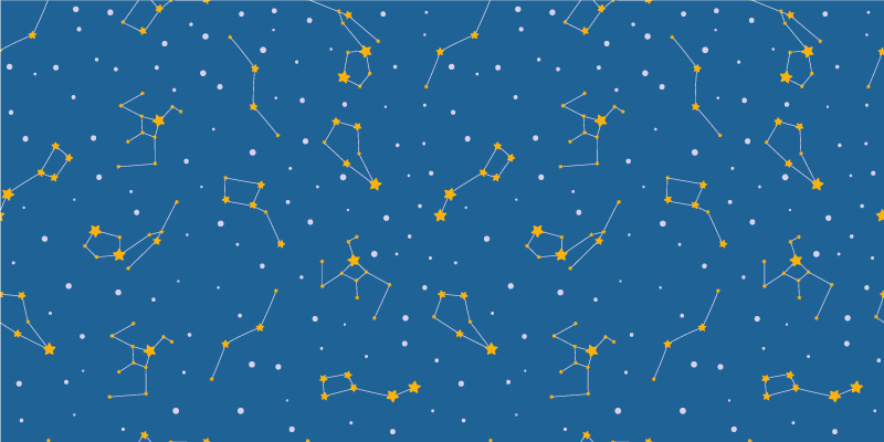 žvaigždynai ant dangaus grafikos žvaigždės vinilo stalo padekliuk - „Tenstickers“