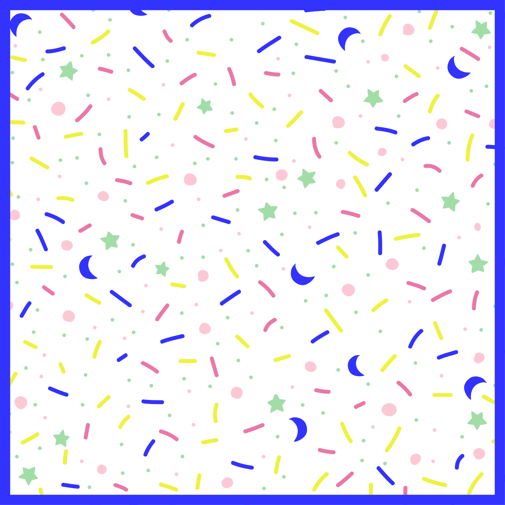 Vakarėlio spalvingos formos vinilinis kilimėlis - „Tenstickers“