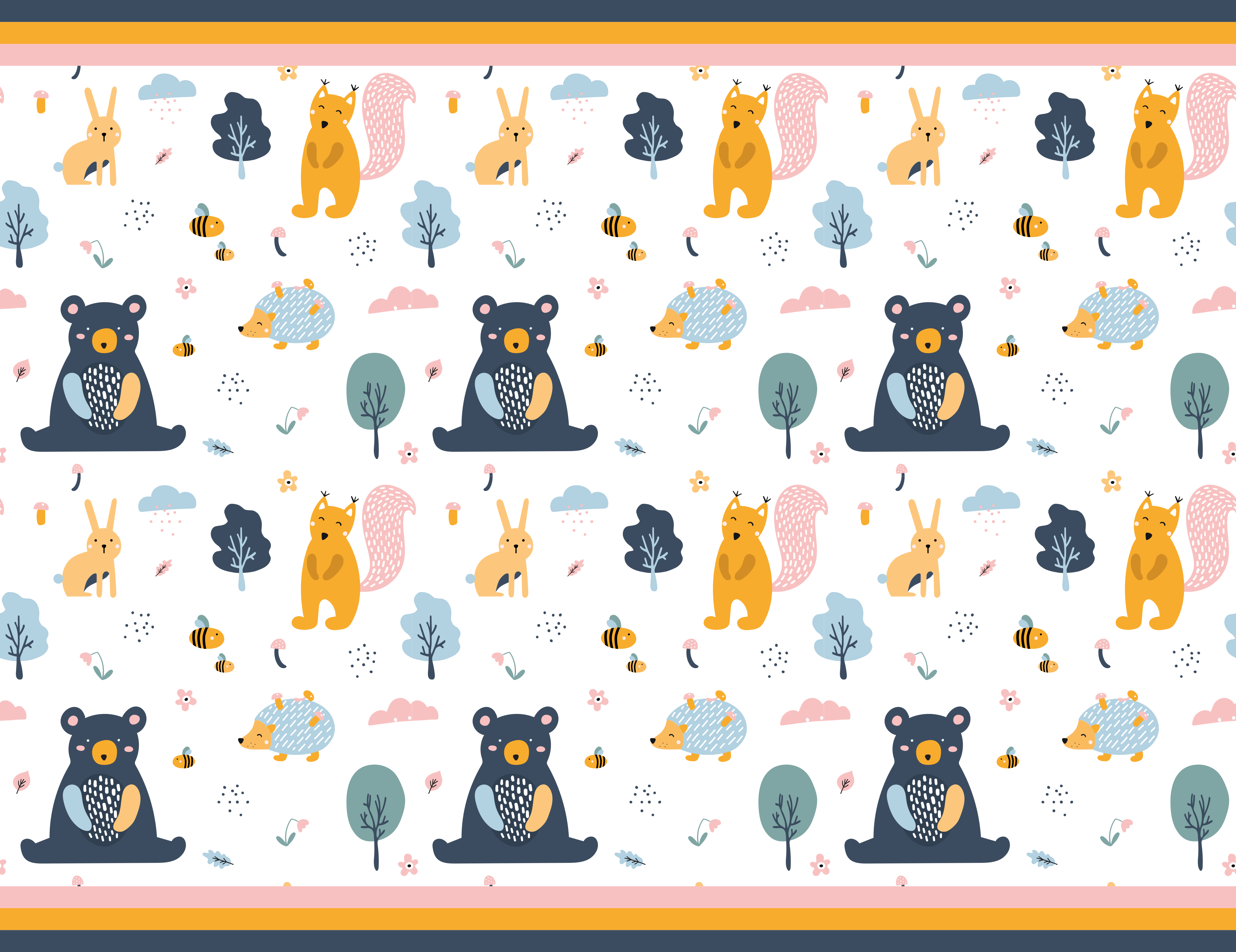 Skandinavijos miško draugai vaikų vinilinė kilimėlė - „Tenstickers“