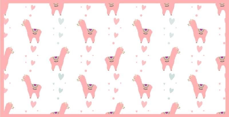 Lamos meilės raštas kilimas vaiko kambariui - „Tenstickers“