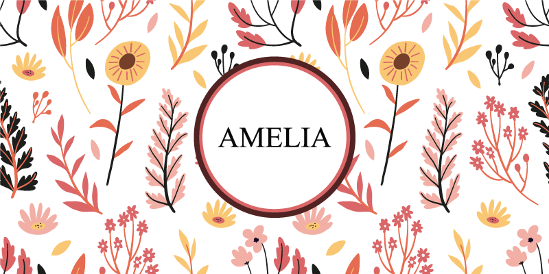 Gamtos stiliaus pavadinimas vinyl kilimėlis su vardu - „Tenstickers“