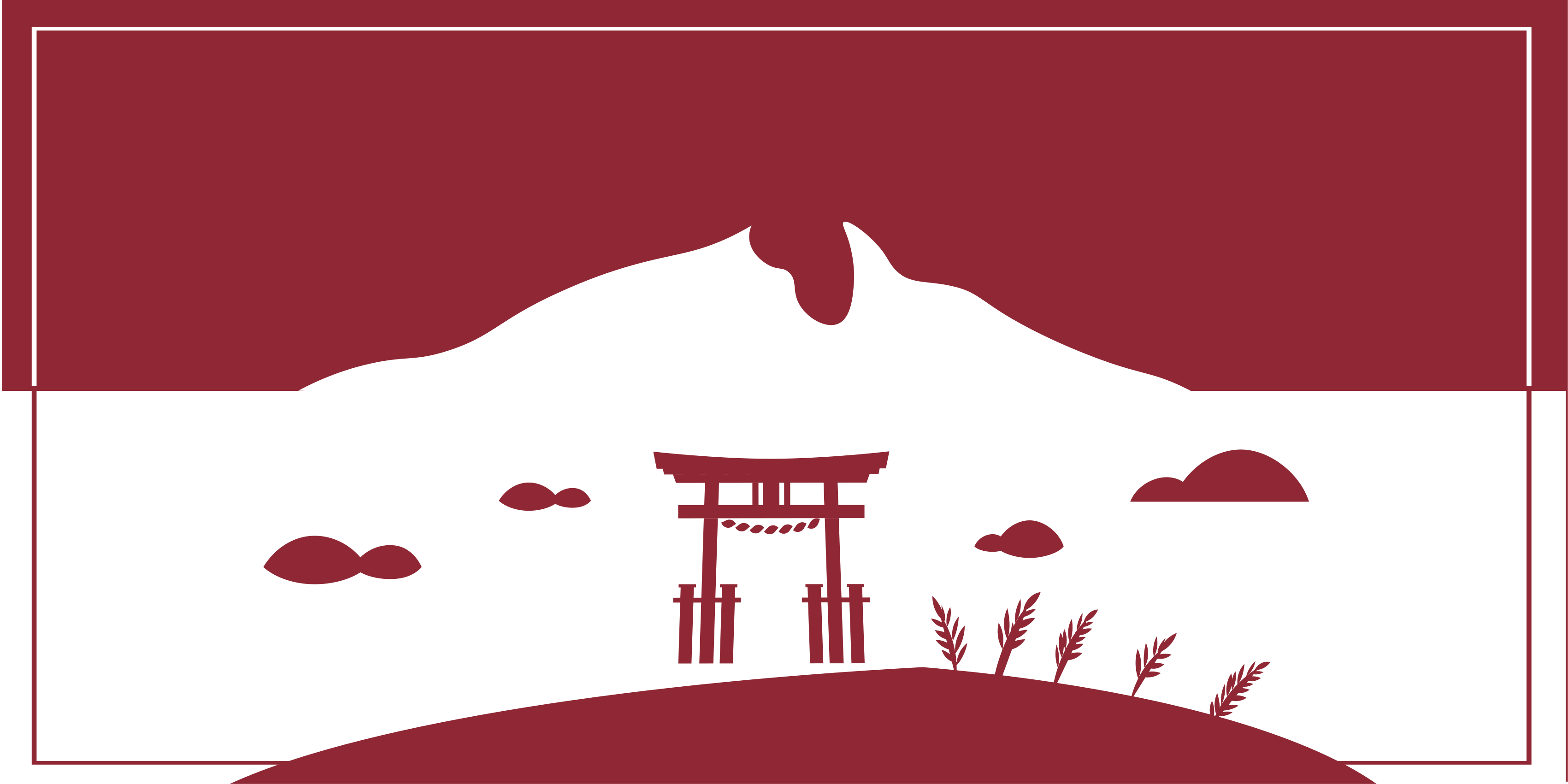 Japoniškas peizažas pasaulio žemėlapis vinilo kilimėlis - „Tenstickers“