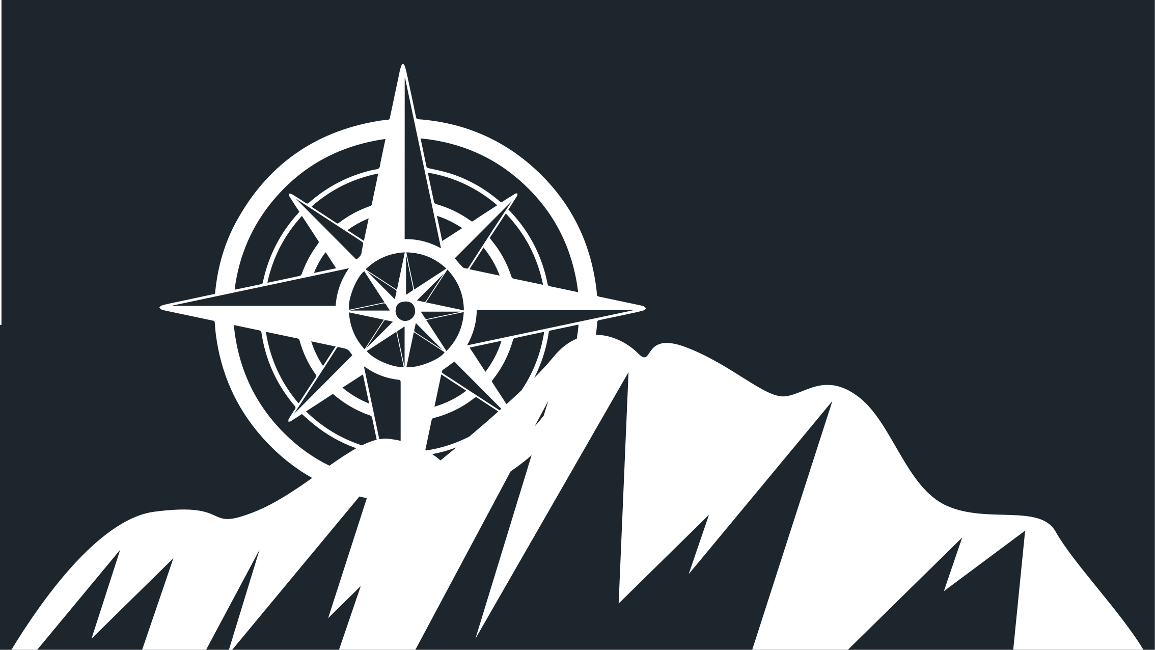 Kompaso kalno meno kūrinys modernus vinilinis kilimas - „Tenstickers“