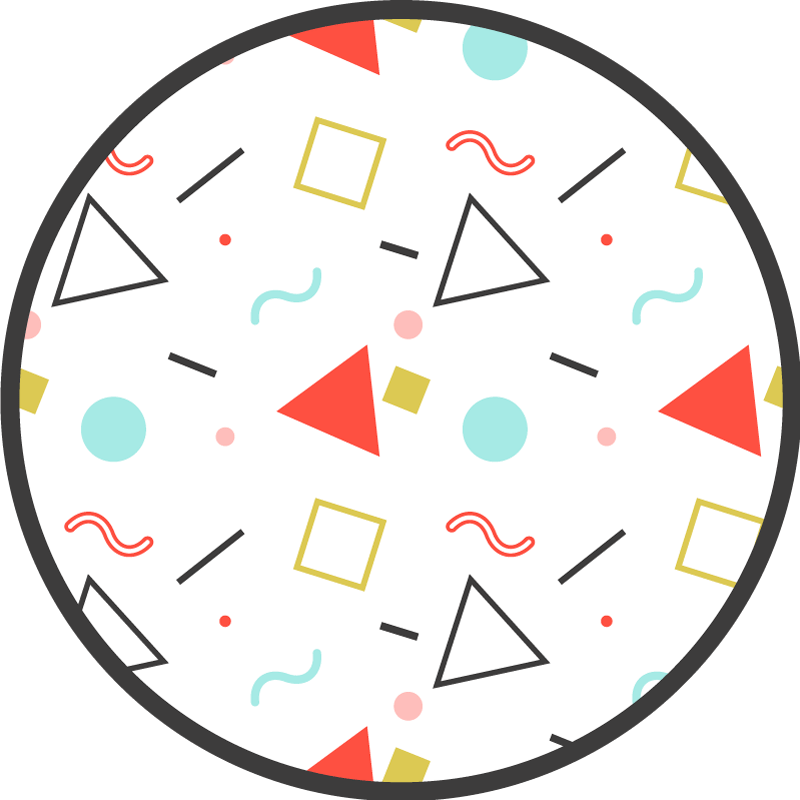 Geometrinių spalvingų formų geometriniai kilimas - „Tenstickers“