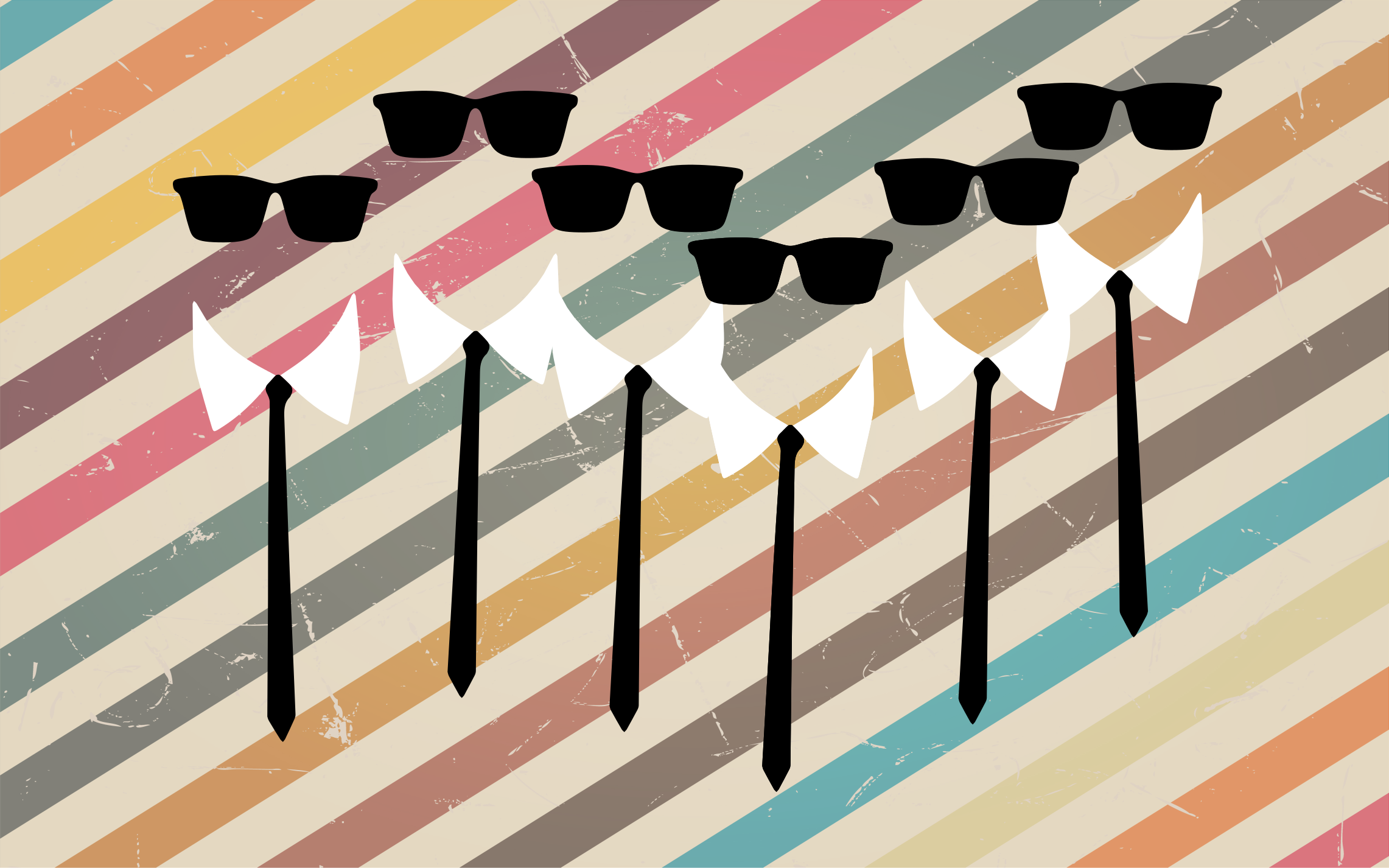 Elegantiška grupės apranga dryžuotas vinilo kilimas - „Tenstickers“