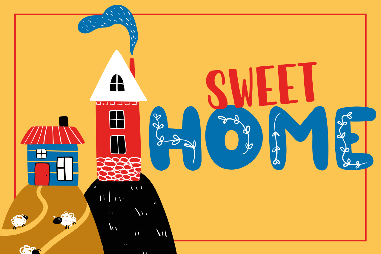 Mieli namai koridoriaus vinilinė kilimėlė - „Tenstickers“