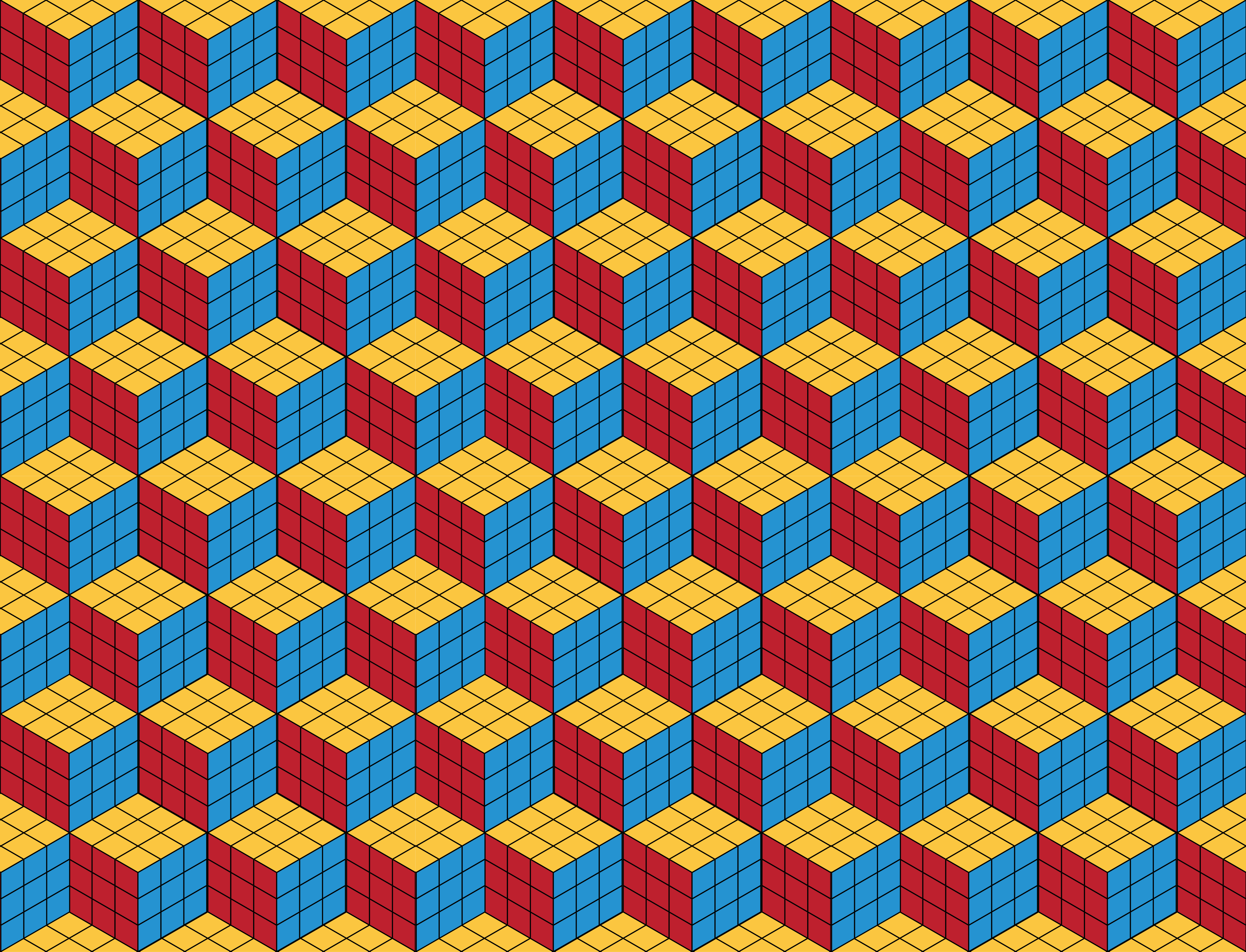 Kubinis dėlionės raštas žaidimų dizaino vinilo kilimėlis - „Tenstickers“