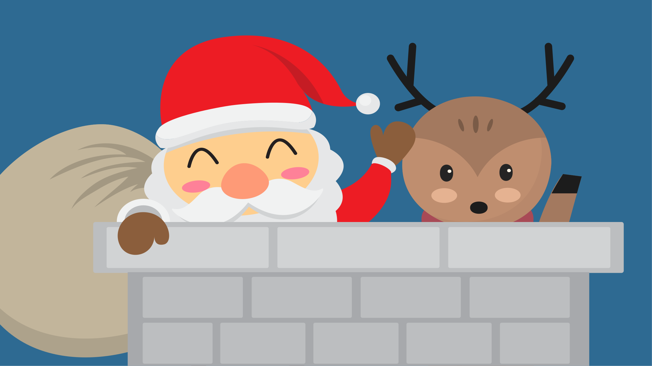 Linksmas kalėdų senelio vaizdas kalėdinis kilimėlis - „Tenstickers“