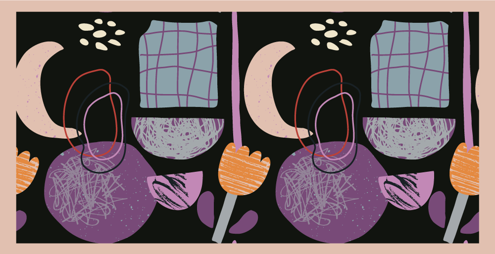 Naktiniai geometriniai elementai modernus vinilinis kilimas - „Tenstickers“