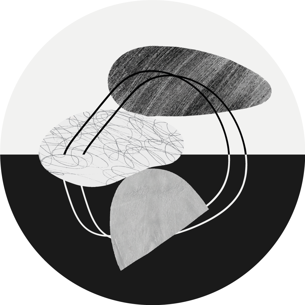 Abstraktaus pavidalo meno kūrinys minimalistinis kilima - „Tenstickers“