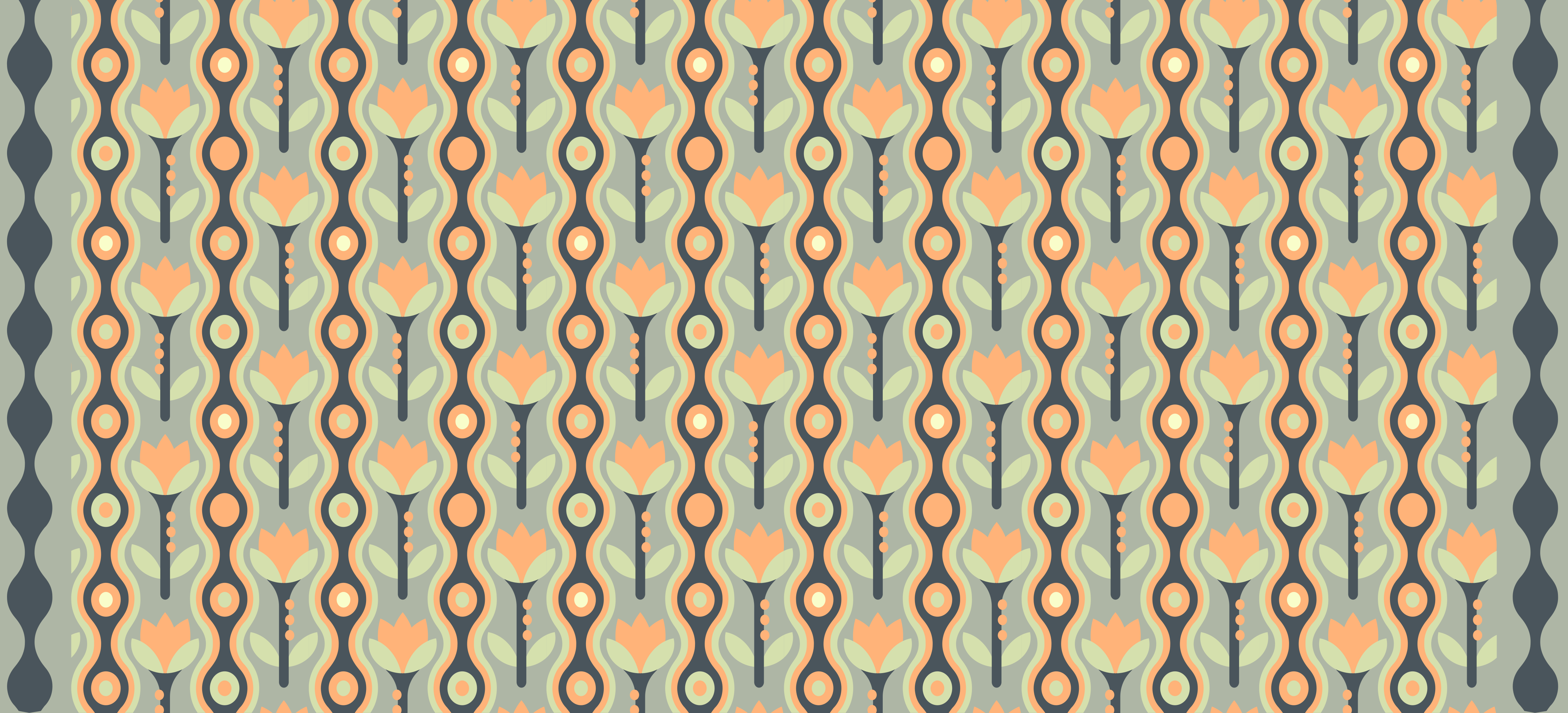 Stilizuotas gėlių raštas paaugliams vinilo kilimėlis - „Tenstickers“