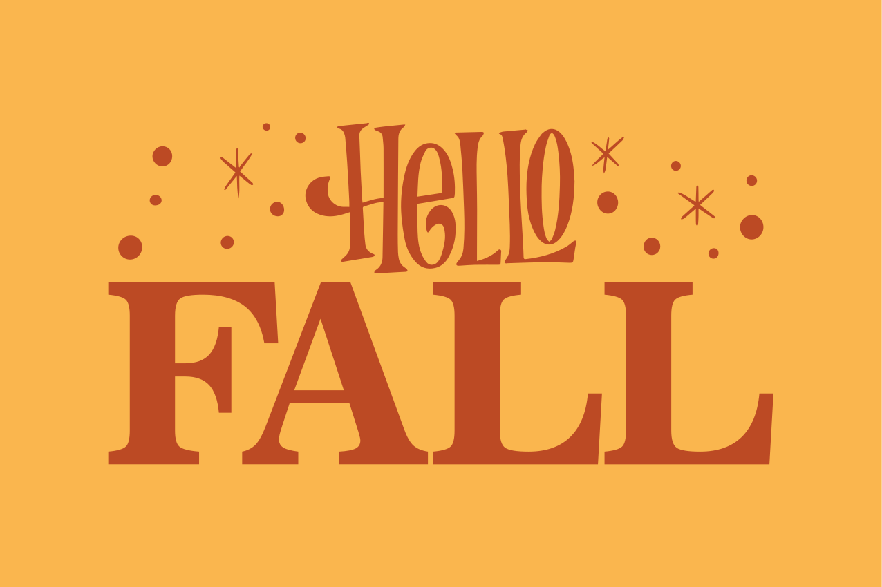 Sveikiname rudens nuotaikas vinilo kilimėlas su frazėmis - „Tenstickers“