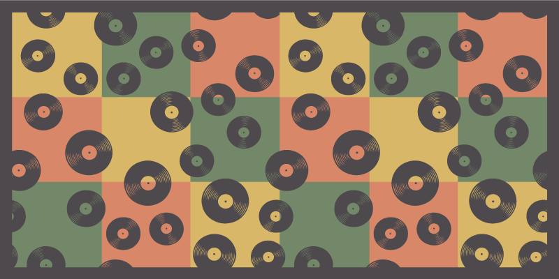 Mozaikinė vinilo kilimėlė spalvoti vinilo įrašai - „Tenstickers“