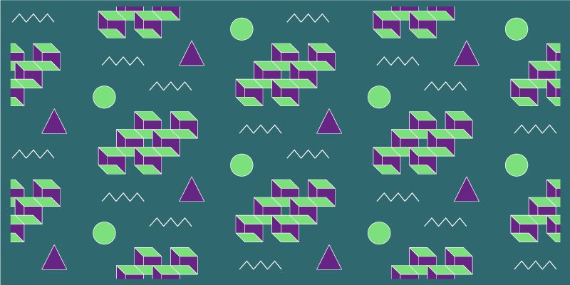 Spalvingų blokų formų senoviniai viniliniai kilimas - „Tenstickers“