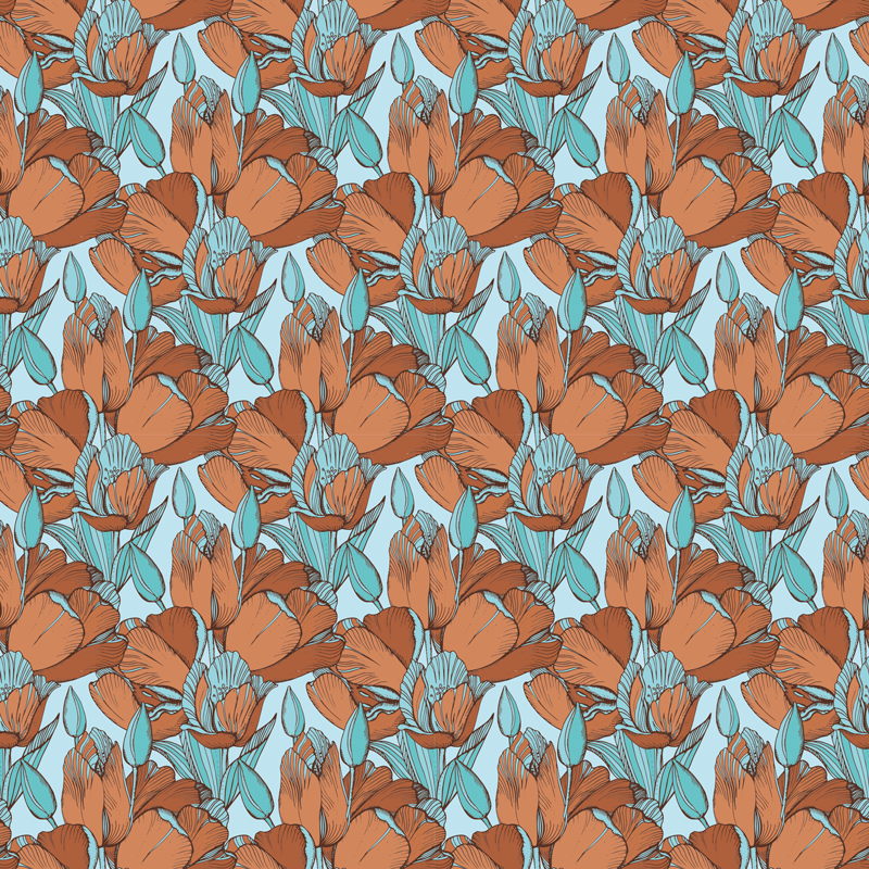 Gėlių žiedų schema vinilinis kilimėlis - „Tenstickers“