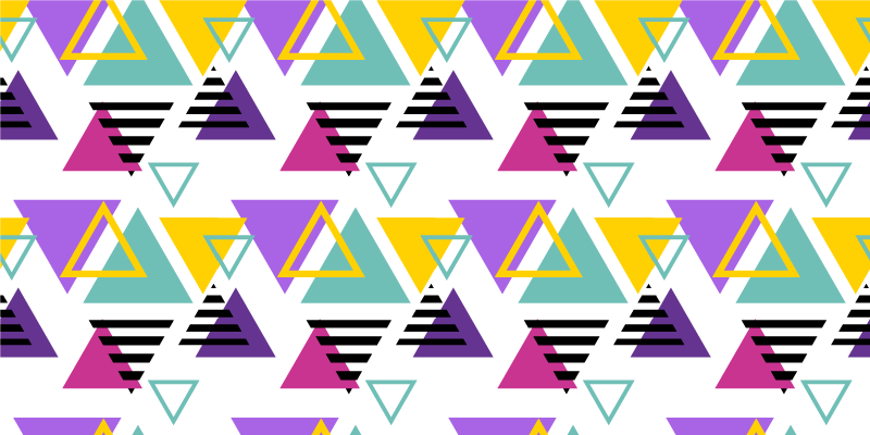 Spalvingas trikampių išdėstymas geometriniai kilimas - „Tenstickers“