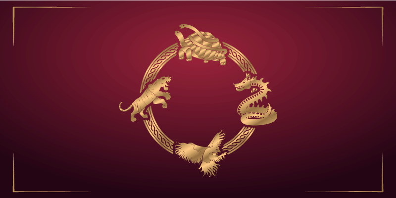 Auksinis zodiako ratas etninis vinilinis kilimas - „Tenstickers“