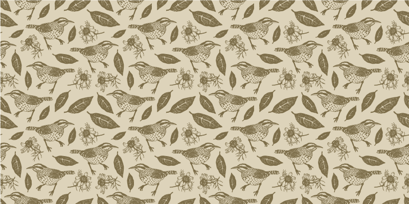 žavingas paukščio motyvas gamtos vinilinis kilimas - „Tenstickers“