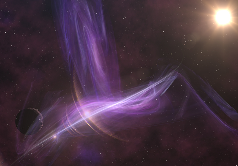 Kosminis žvaigždėtas violetinis galaktikos miegamojo kilimas - „Tenstickers“