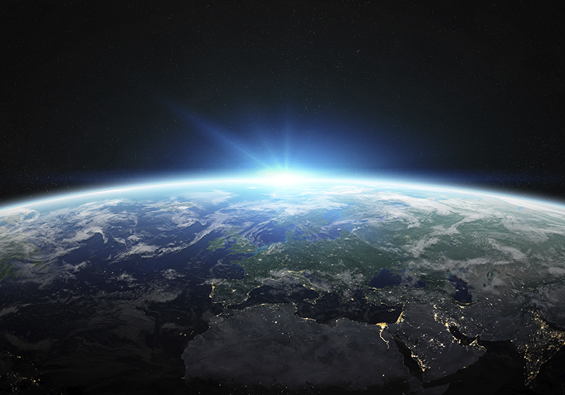 šviesus žemės horizontas paaugliams vinilo kilimėlis - „Tenstickers“