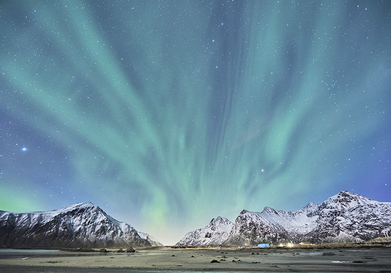 šiaurės pašvaistės grožis gamtos vinilinis kilimas - „Tenstickers“