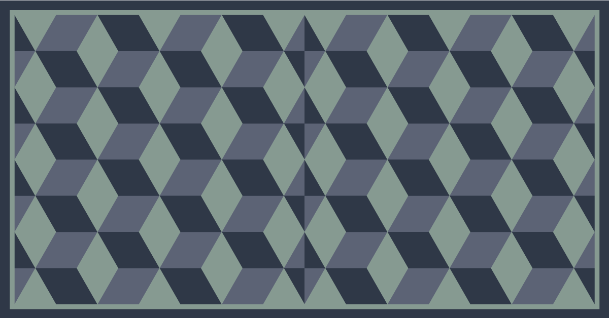 Kubinių raštų žaismas geometriniai kilimas - „Tenstickers“