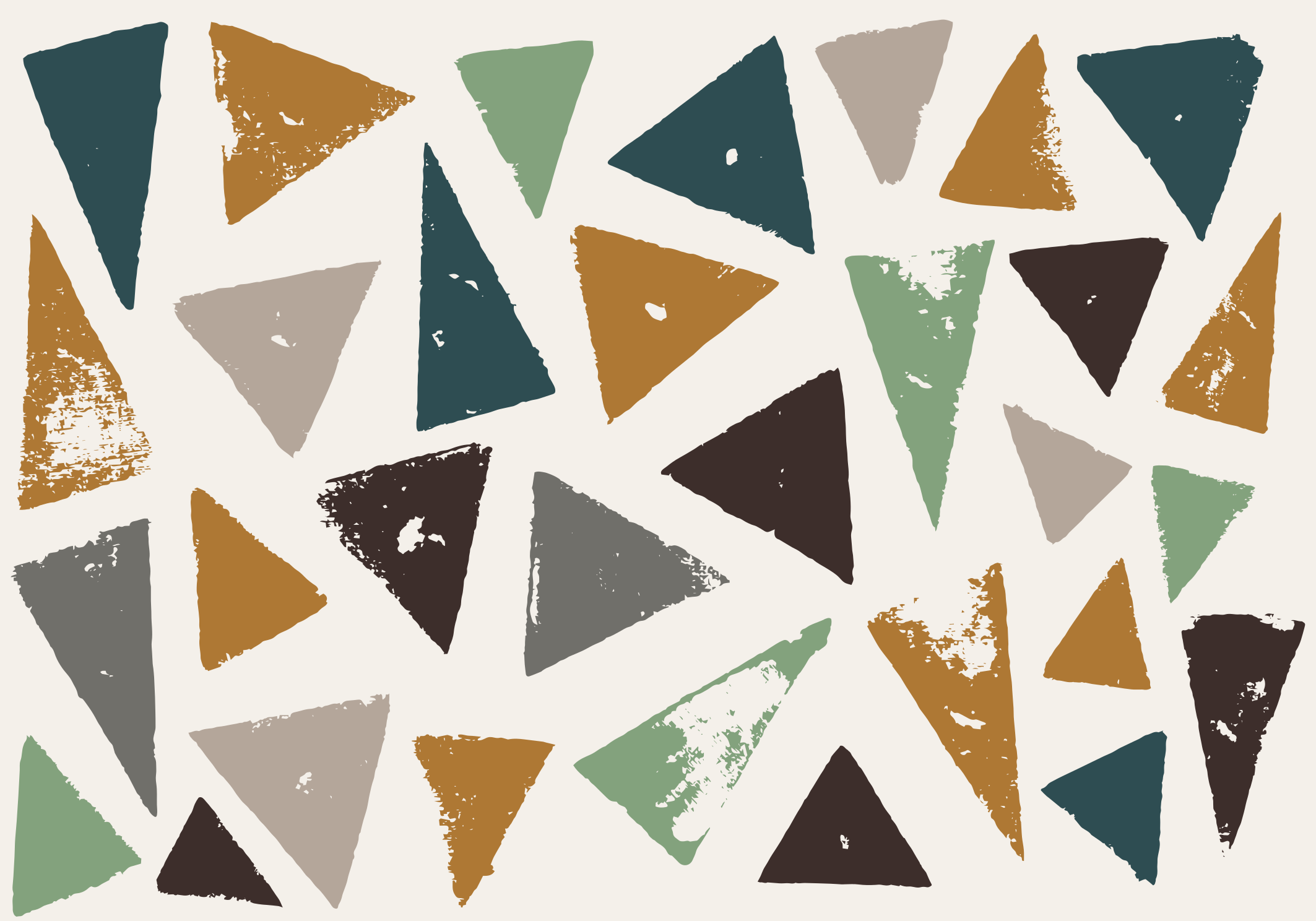 Ryškus trikampio motyvas minimalistinis kilima - „Tenstickers“