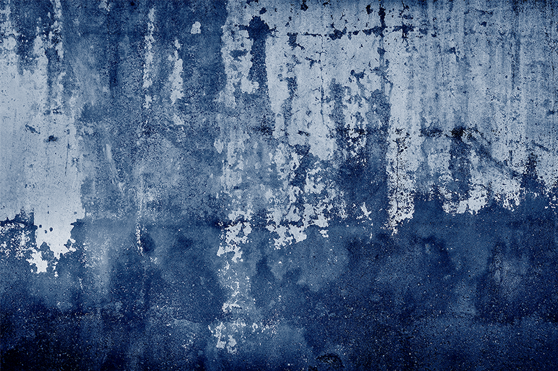 Mėlynas dėvėtas „industrinio stiliaus“ kilimas - „Tenstickers“