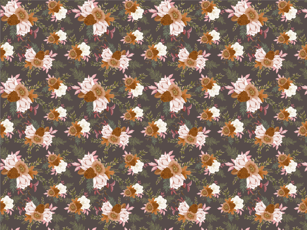 Gėlių rašto elegancija gėlių rašto kilimėlis - „Tenstickers“