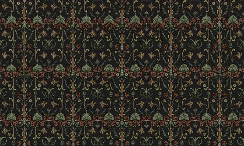 Ornate Botanical Patterns senoviniai viniliniai kilimas - „Tenstickers“