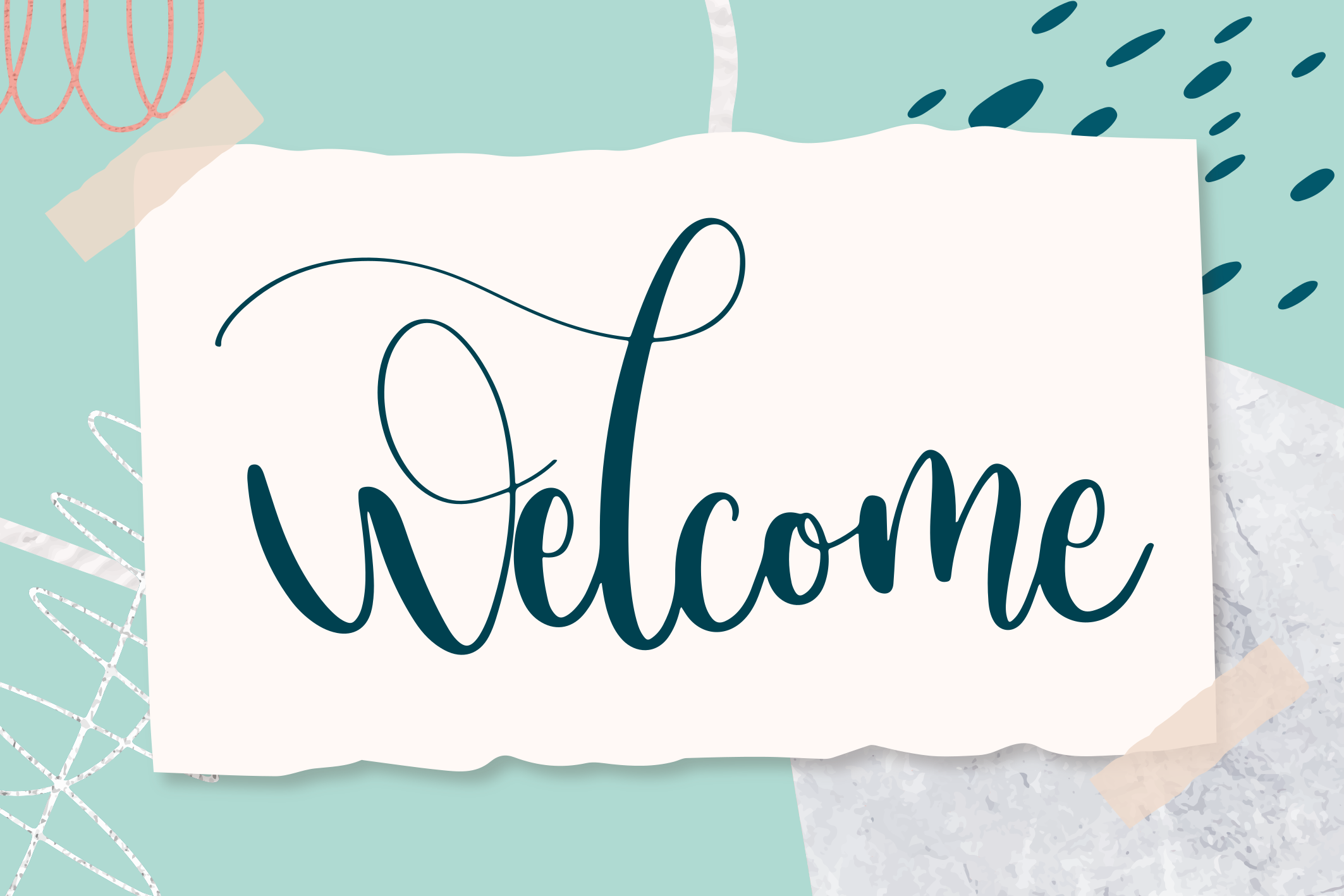 Elegantiškas įėjimo tekstas vinilo kilimėlas su frazėmis - „Tenstickers“