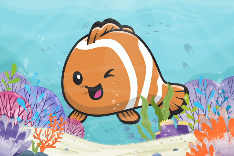 Animacinis vandens nuotykis vaikų vinilinė kilimėlė - „Tenstickers“