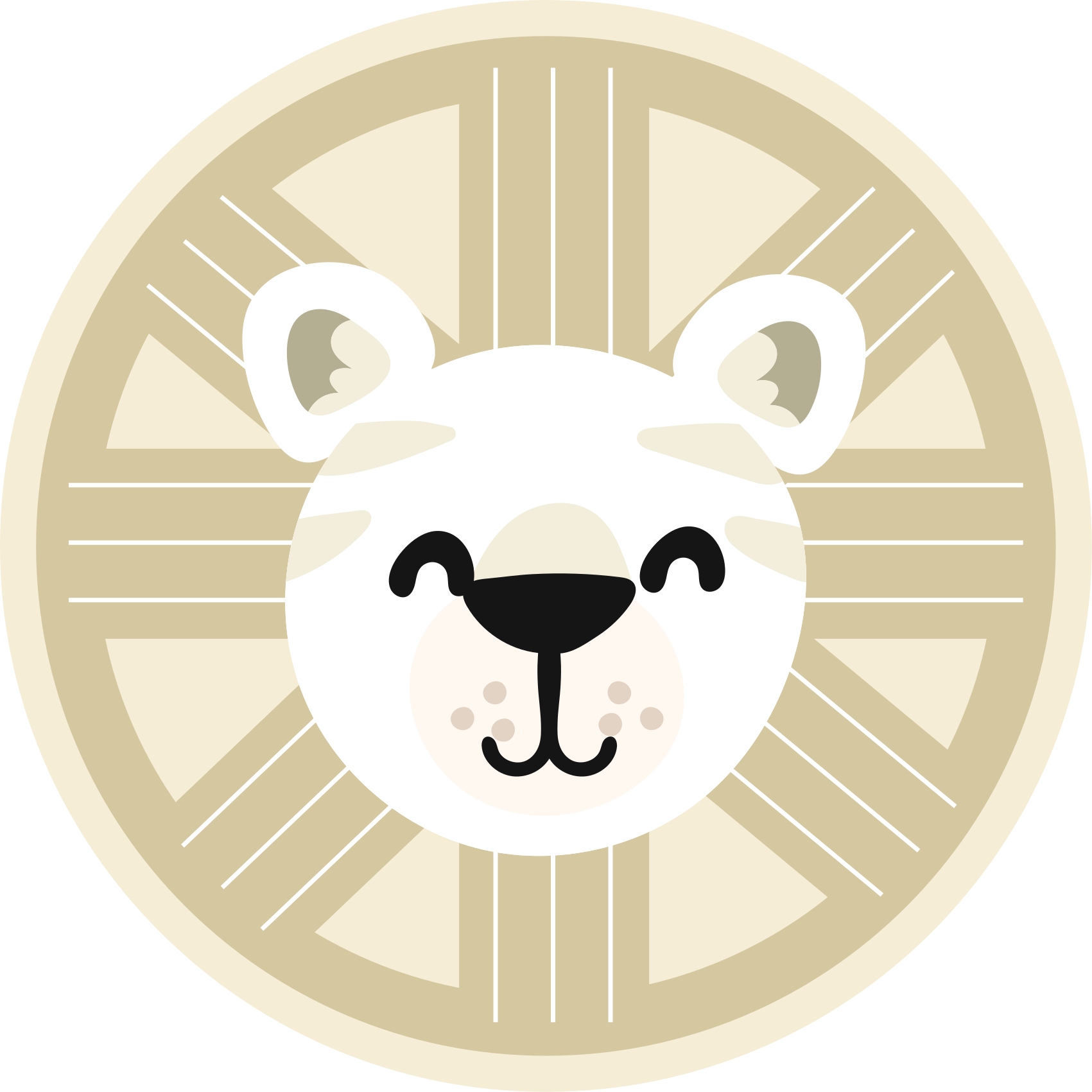 Besišypsančio liūto grafika kilimas vaiko kambariui - „Tenstickers“