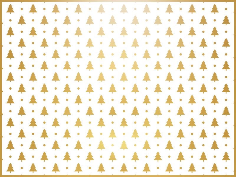 Auksinės kalėdinės pušys kalėdinis vinilo kilimas - „Tenstickers“