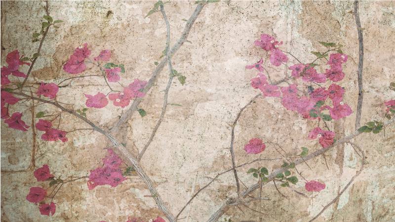 žiedų šakų perdanga gėlių rašto kilimėlis - „Tenstickers“